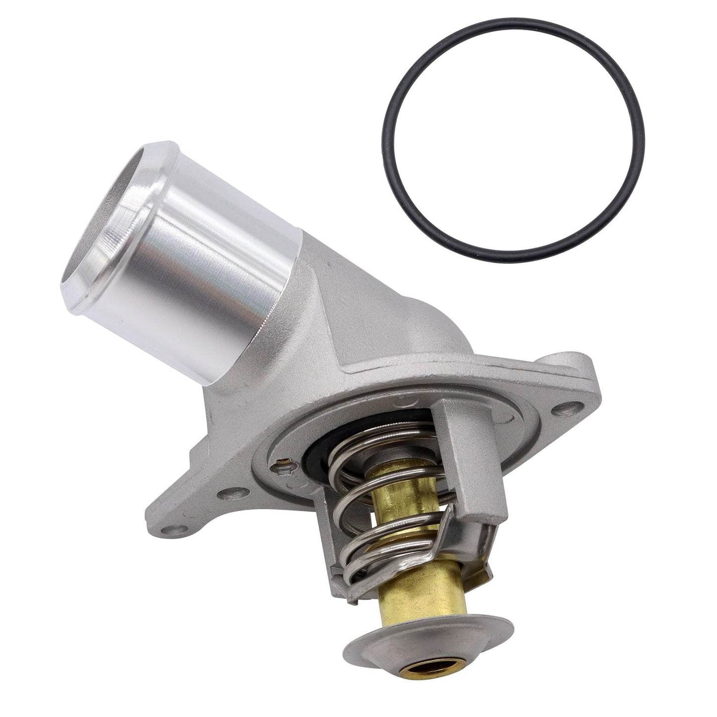 HiSport Engine Coolant Thermostat Housing Assembly - Compatible With Buick Cadillac Chevy Tahoe Silverado GMC Sierra Hummer Isuzu Pontiac Saab Replace 15-11057