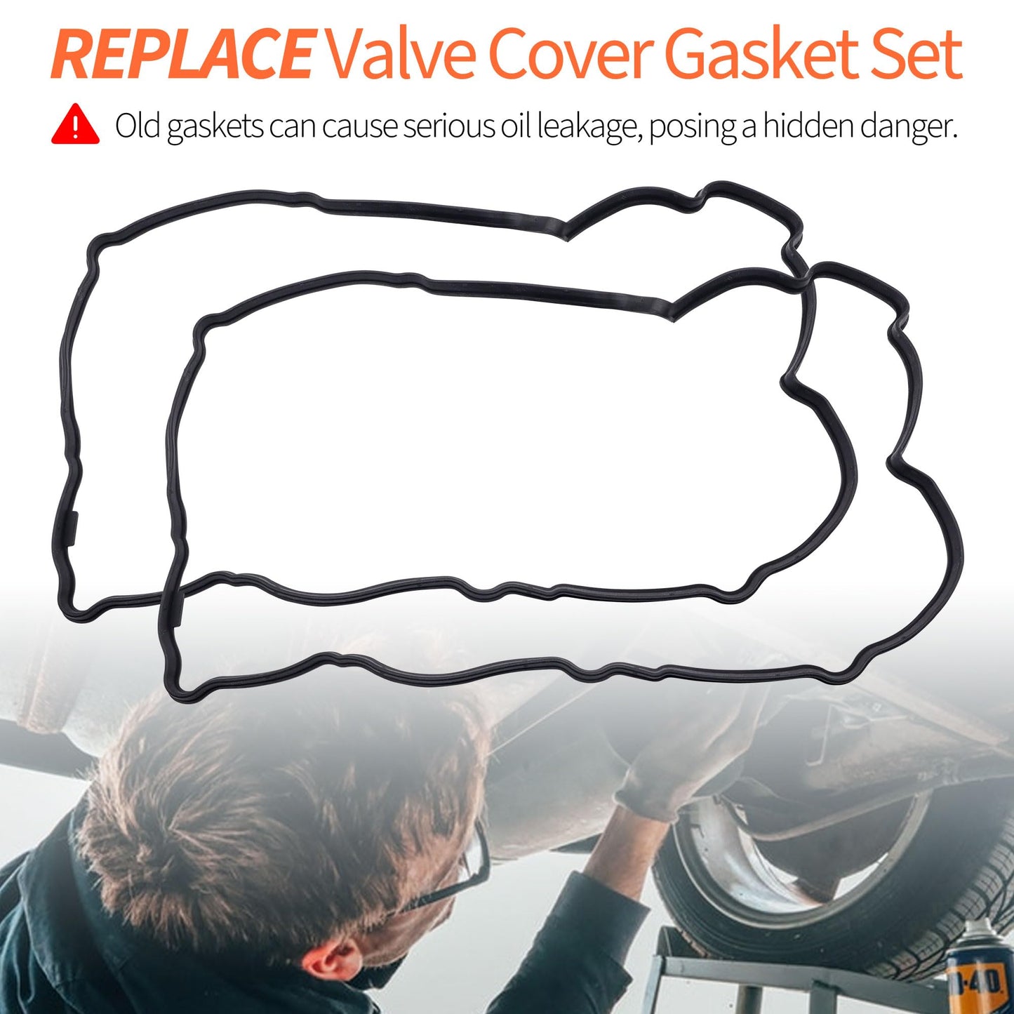 HiSport Valve Cover Gasket - Compatible with Nissan Infiniti Suzuki 350Z Altima Frontier Maxima Murano NV1500 NV2500 NV3500 Pathfinder Quest Xterra 3.5L 4.0L 2002-2014 - Replace VS50608R