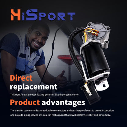 HiSport 600-571 Transfer Case Motor - Compatible with Ford Expedition 2012 2013 2014 2015 2016 2017 F-150 2012 2013 2014 - Replace 48256