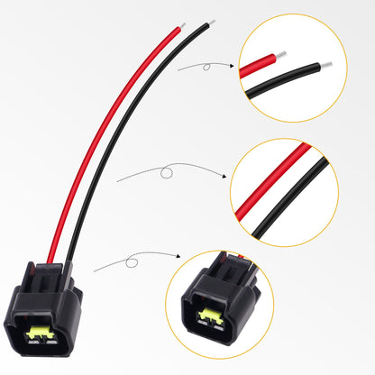 HiSport Ignition Coil Camshaft Crankshaft Position Sensor Connector Pigtail Harness Compatible with Ford Mustang F-150 F-250 F-350 4.6L 5.4L 6.8L,8PCS