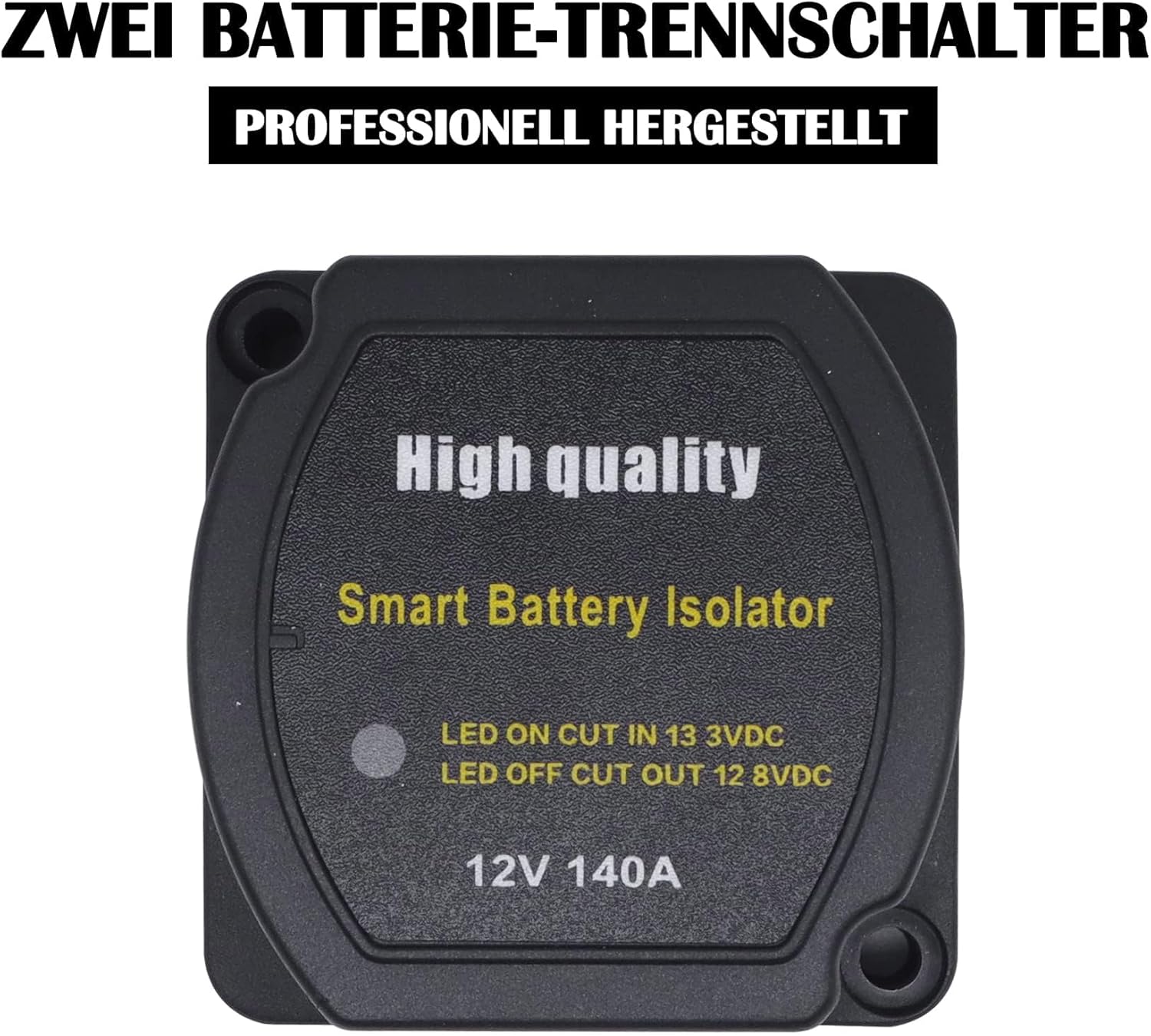 HISports 140A Spannung empfindliches Relais (VSR),Batterietrenner,IP67 Doppelbatterie Isolator Automatisches Batterie Trennrelais Kompatibel mit KFZ ATV UTV Wohnmobil Boot Wagen