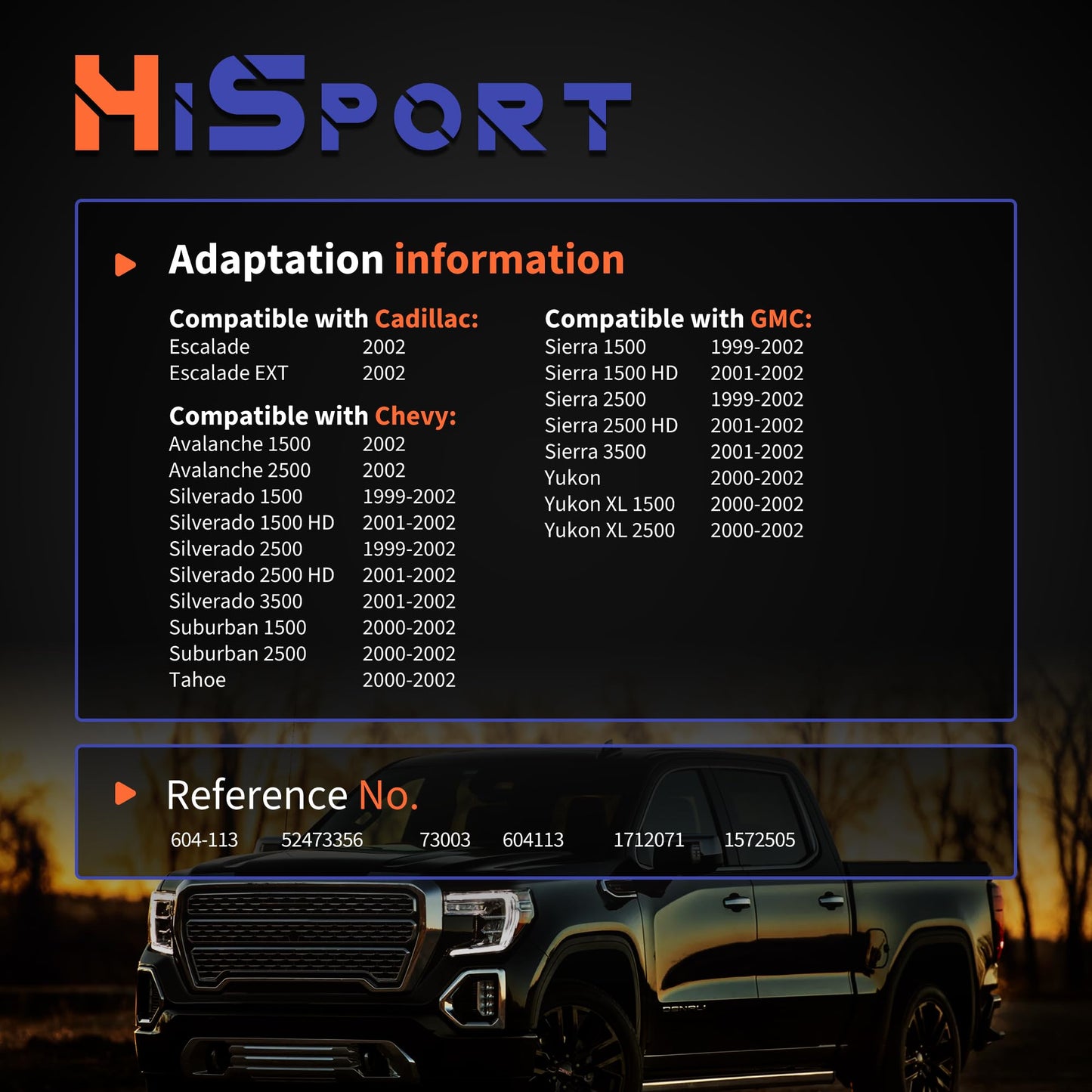 HiSport HVAC Blend Door Actuator - Compatible with Chevy Avalanche 1500 Avalanche 2500 Silverado 1500 HD Silverado 2500 HD Silverado 3500 Suburban 1500 Suburban 2500 Tahoe 1999-2002 - Replace 604-113