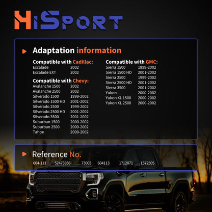 HiSport HVAC Blend Door Actuator - Compatible with Chevy Avalanche 1500 Avalanche 2500 Silverado 1500 HD Silverado 2500 HD Silverado 3500 Suburban 1500 Suburban 2500 Tahoe 1999-2002 - Replace 604-113