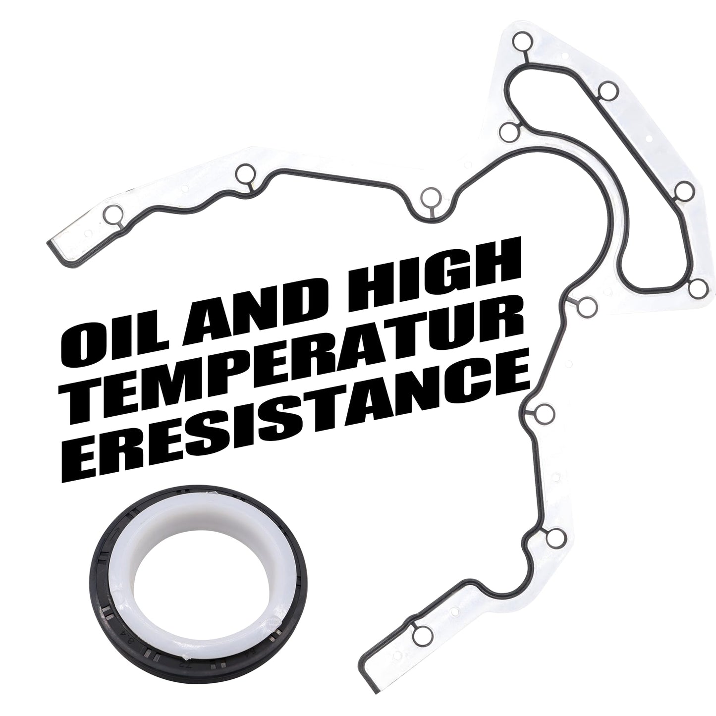 HiSport BS40640 Rear Main Seal Gasket Set - Compatible with LS LS1 LS6 LS2 LS3 LQ9 LQ4 4.8L 5.3L 5.7L 6.0L 6.2L Chevy Silverado Suburban Tahoe Trailblazer GMC Sierra