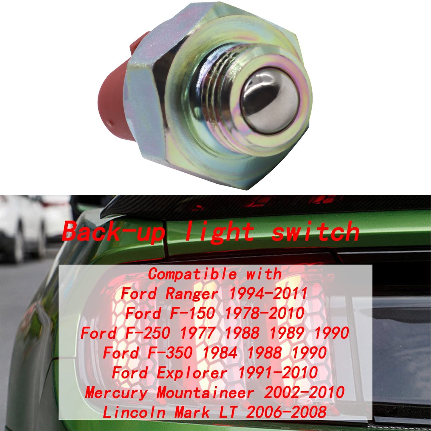 HiSport Backup Light Switch SW6396 - Compatible with Ford 1978-2011 - Backup Lamp Switch Replace 12336287