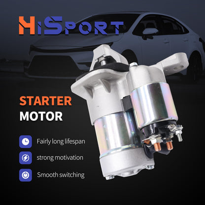 HiSport New Starter Motor - Compatible with Chevy City Express Compatible with Nissan NV200 Sentra Juke Cube Tiida Versa Micra 2007-2021 - Replace 19317693