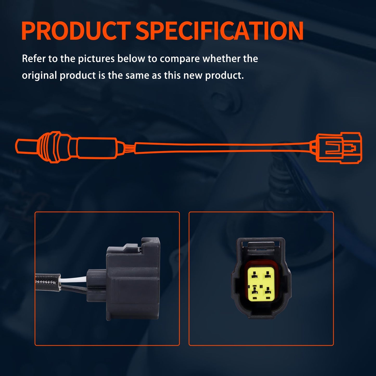 HiSport Oxygen Sensor Compatible with Chrysler 200, Dodge Avenger Challenger, Fiat 500X, Jeep Cherokee Commander, Mercedes-Benz CL550 CL63 AMG, Ram 1500 Classic, SRT Viper, Replaces 250-24680