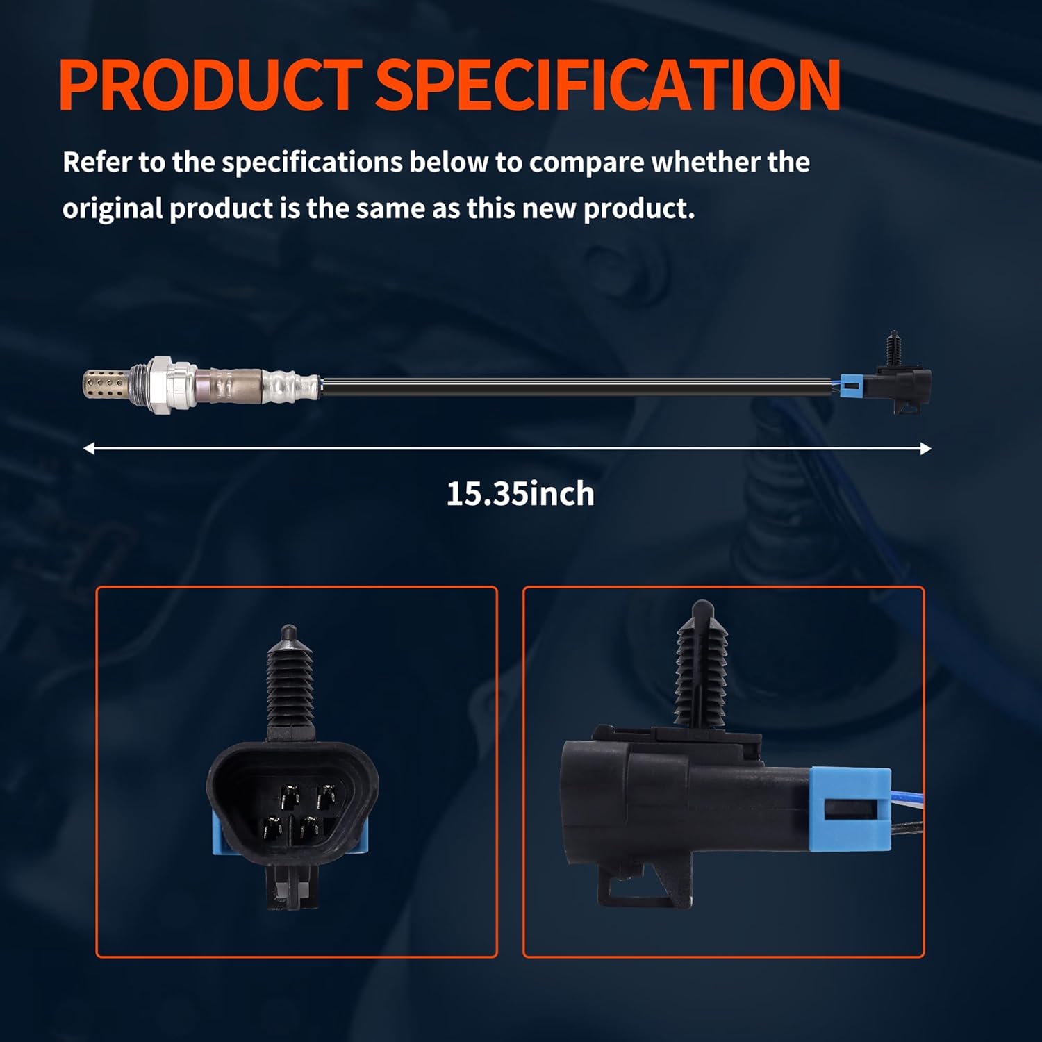 HiSport Heated O2 Oxygen Sensor - 4-Wire O2 Sensor Downstream Front & Rear, Cyl 1-3 & Cyl 4-6 Location, Compatible with Selected BMW Models Replaces 250-24713 & 250-24465