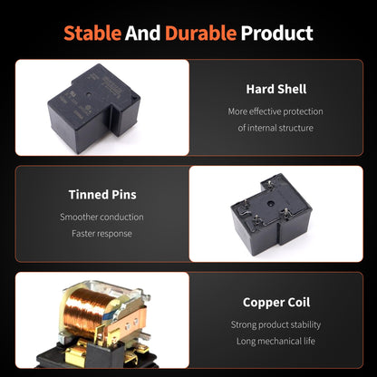 HiSport T9AS1D12-12 Power Relay 12VDC 30A SPST-NO PCB Compatible with PC Board or Panel-Mounted Applications