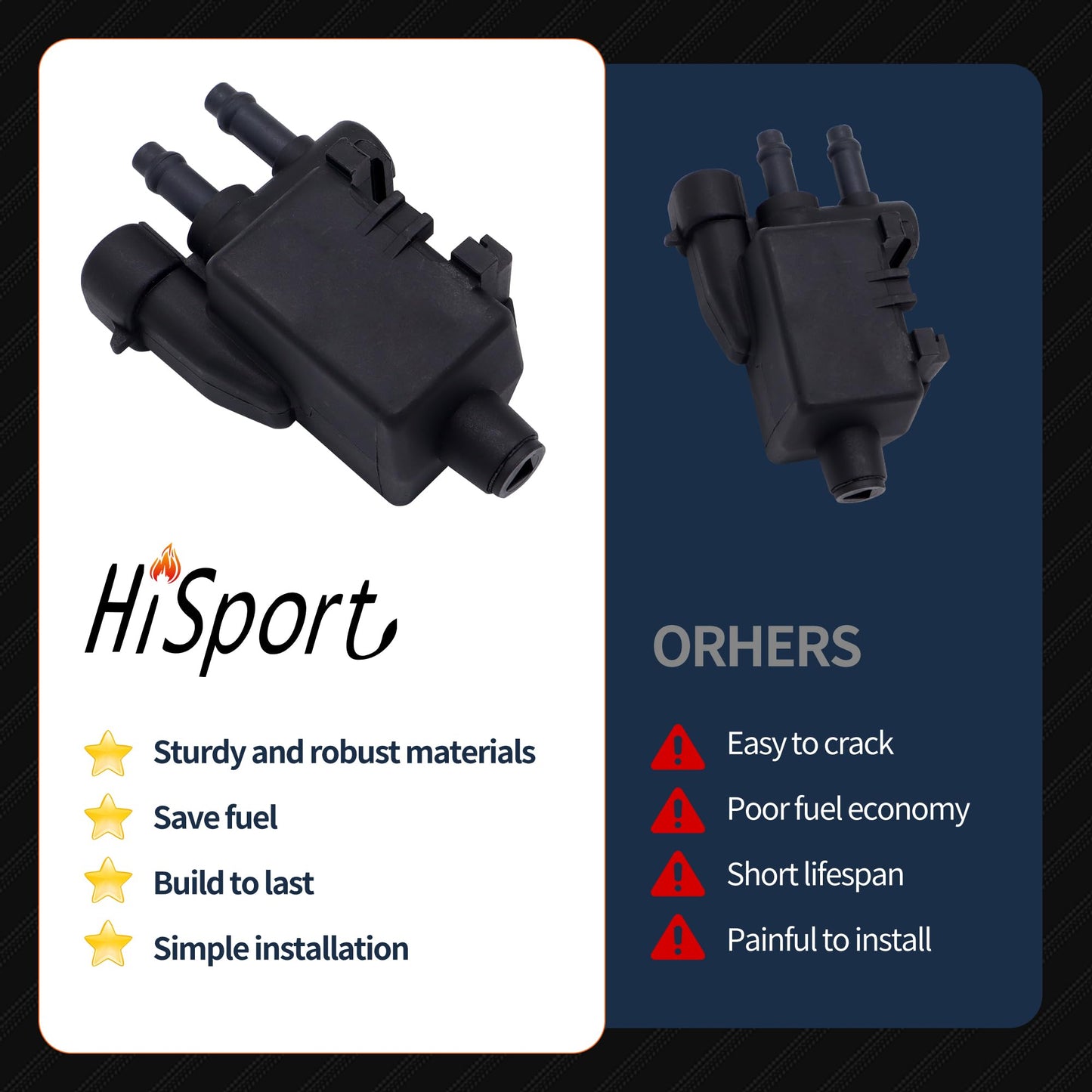 HiSport Vapor Canister Purge Valve 911-072 Compatible with BUICK CADILLAC CHEVY GMC VOLDSMOBILE PONTIAC 1990-1999 - Replaces 1997201 1997210