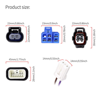 HiSport Rear Door Wiring Harness Connector Assembly Compatible with Dodge Ram 1500 2500 3500 4500 5500 2004-2010 Replacement for 6051931AA 56051694AA 645-506