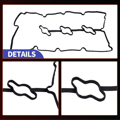 HiSport Valve Cover Gasket - Compatible with Hyundai Azera Entourage Santa Fe Sonata Veracruz Compatible with Kia Amanti Sorento 3.3L 3.8L 2006-2011 - Replace VS50750R