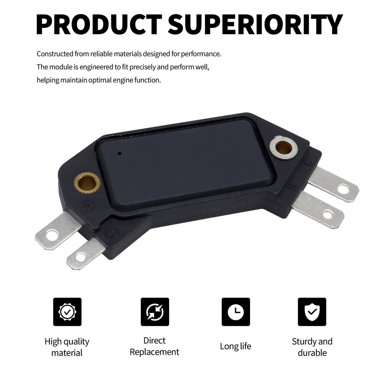 HiSport 1190357 Ignition Control Module Compatible with American Motors 1980 Buick 1974-1987 Cadillac 1974-1980 Checker 1975-1976 Chevy 1974-1990 Fiat GMC Jeep Lancia Oldsmobile Pontiac Renault