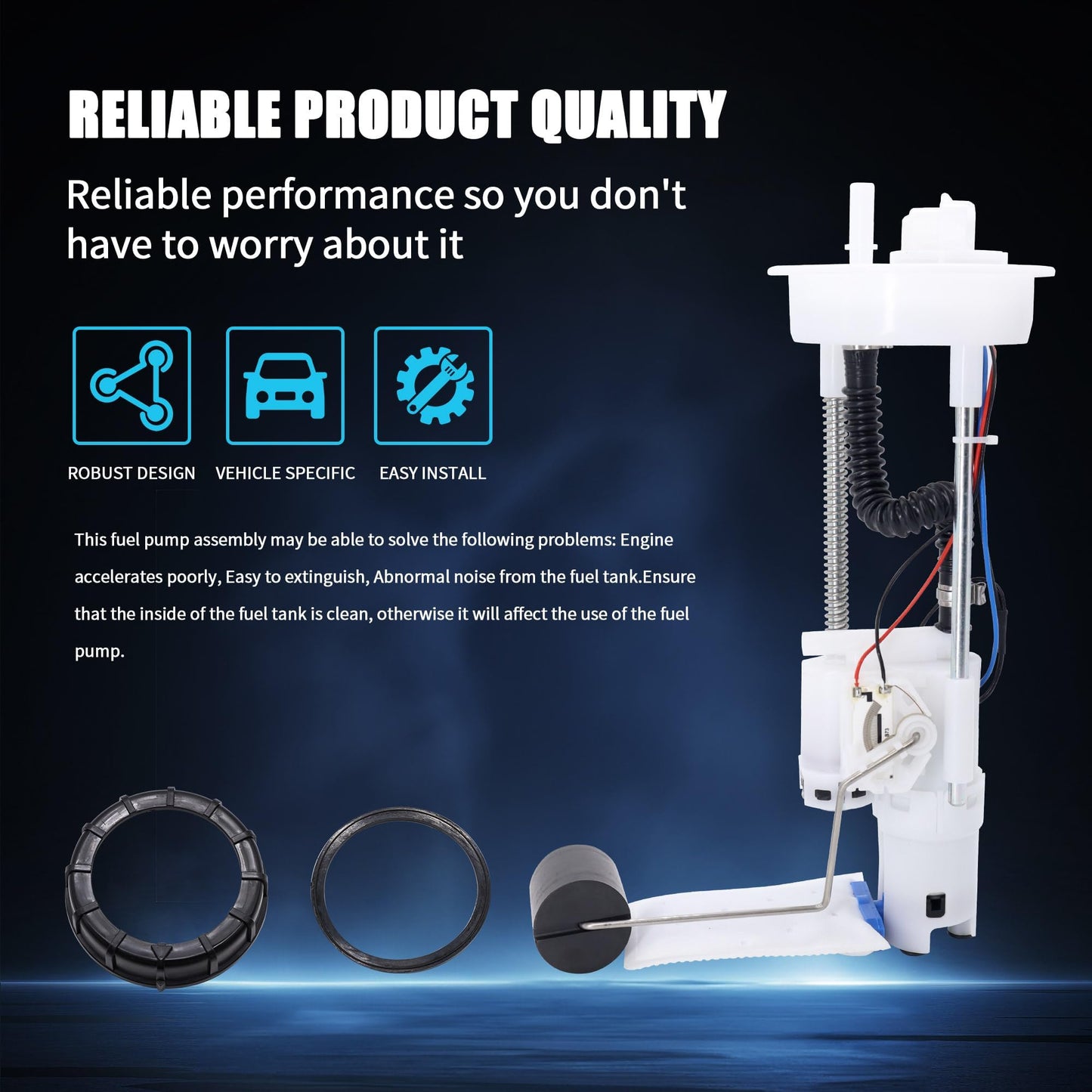 HiSport Fuel Pump Assembly Compatible with RZR 900 2018-2019, EPS 2018-2019,XC 2015-2017, RZR XP 4 1000 EPS 2014 2015 2016 2017 2018 2019 Replace 47-1001 2205502 2521363