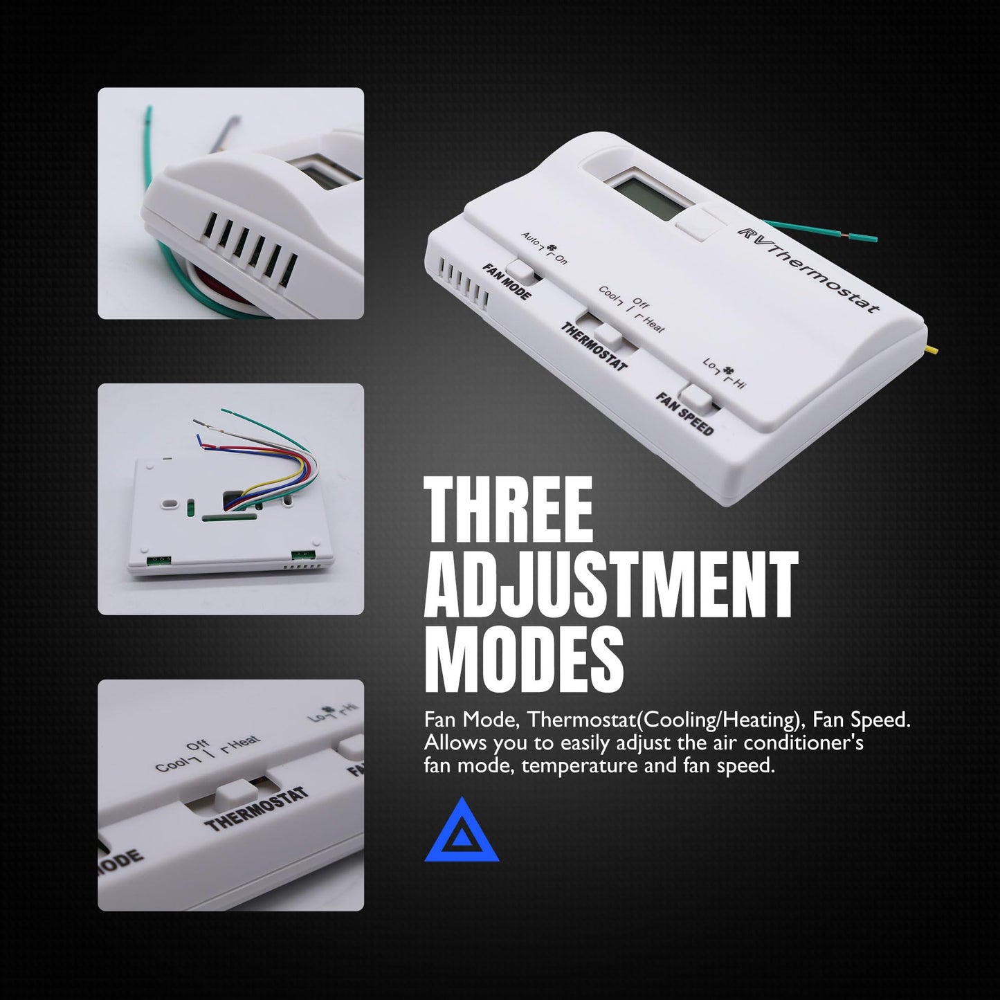 HiSport Motorhome 83303862 Upgrade T-Stat Wall Digital Thermostat Replacement for Coleman Mach 8330-336 337 338 339 368 386 Digital Thermostat Heat/Cool Air Conditioner Digital