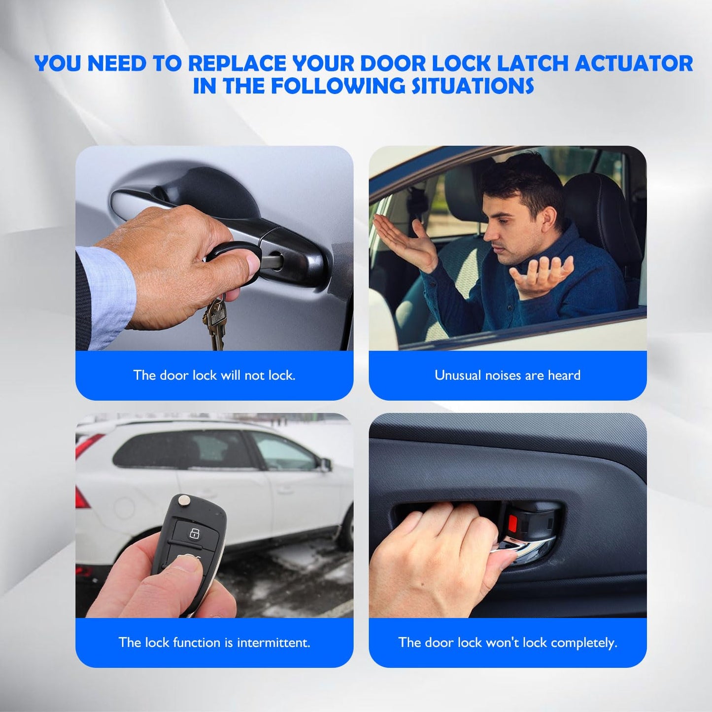 HiSport Front Left Driver Side Door Lock Actuator - Compatible with Hyundai Sonata 2011-2015 Replaces 81310-3S010 813103S010