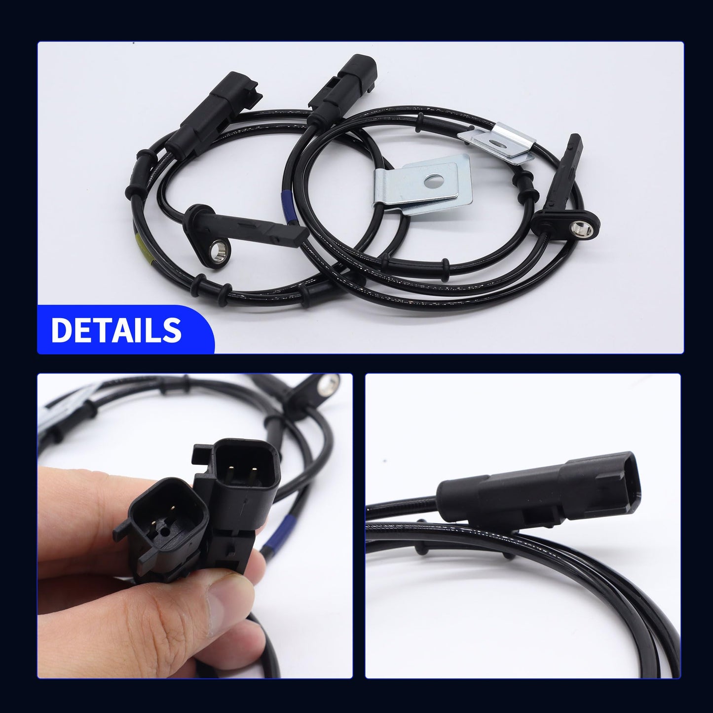 HiSport Front ABS Wheel Speed Sensor Left & Right 20811371 Compatible with Chevrolet Equinox LS LT 2010-2017 Replacement for GMC Terrain SLE SLT