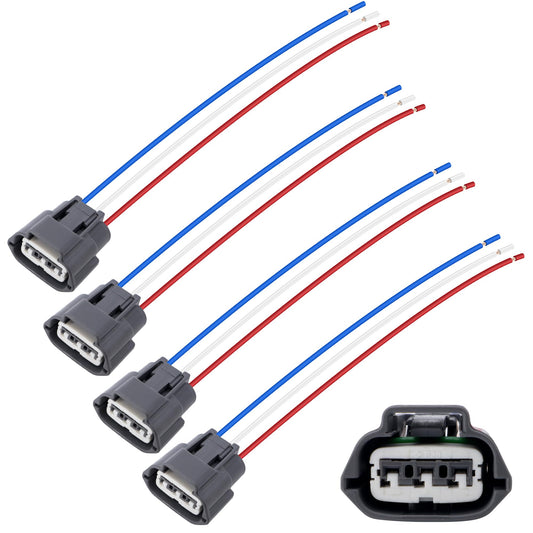 HiSport Ignition Coil Connector Plug Wiring Harness Pigtail Replacement for Nissan Altima 2007-2015,Sentra 2000-2012,Replacement for Suzuki J48817102 (4-Pack)