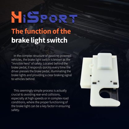 HiSport Brake Light Switch 15038393 Compatible with Chevrolet Silverado/GMC Sierra/Saab 9-7x Replacement for 15128874, 15158767, 15161650, 15163032, SLS-303, 25771554