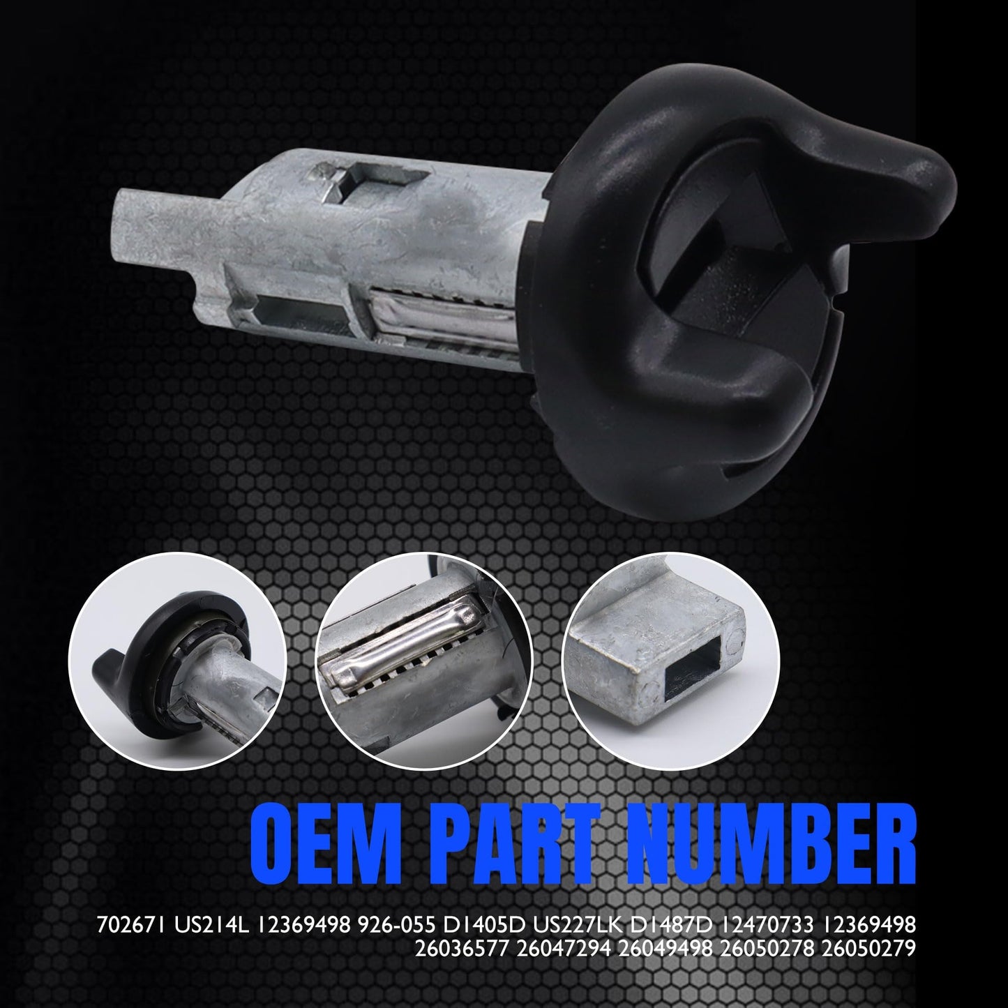 HiSport Ignition Lock Cylinder Compatible with Chevrolet C1500 Pickup,C2500 Pickup,C3500 Pickup,K1500 Pickup,K2500 Pickup,K3500 Pickup;GMC C1500 Pickup,C2500 Pickup,C3500 Pickup,K1500 Pickup 702671