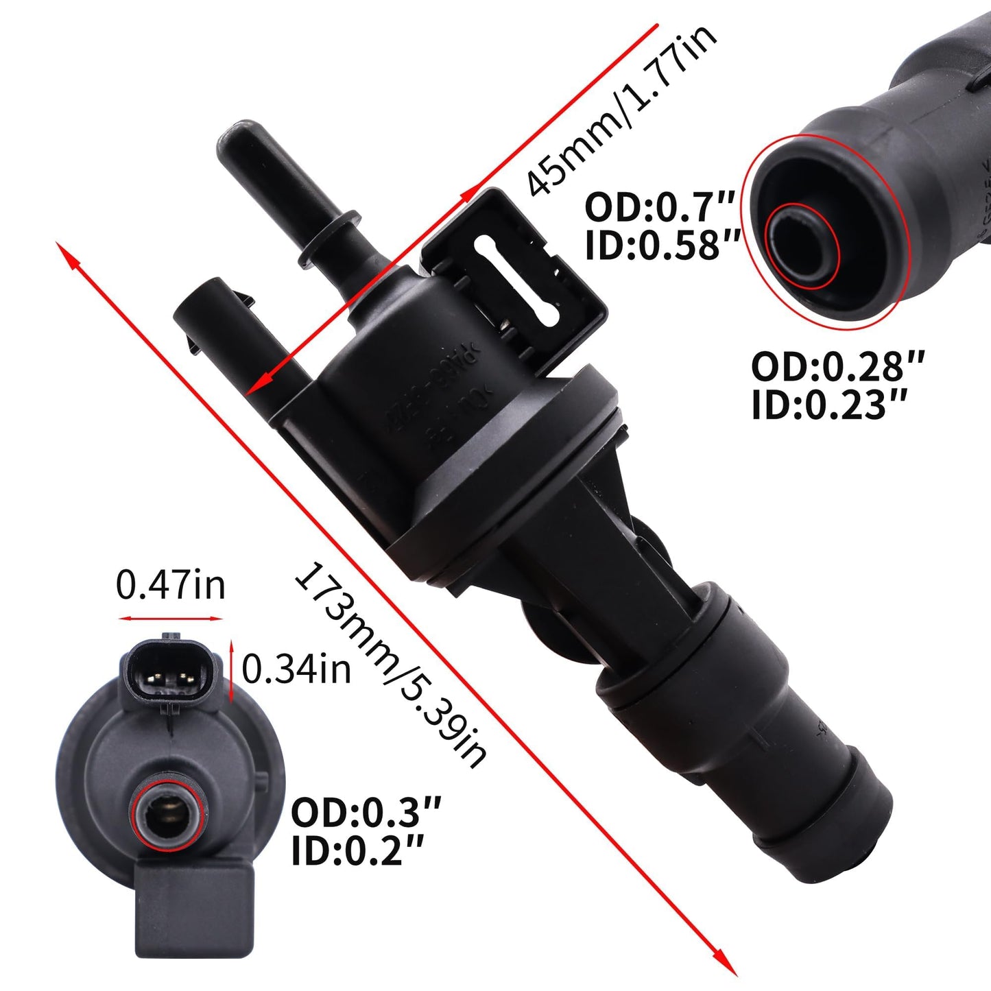 HiSport Vapor Canister Purge Valve Assembly 13907621174 Compatible with Mini Cooper S Clubman Four Door Countryman Convertible Hatchback F54 F55 F56 F57 F60