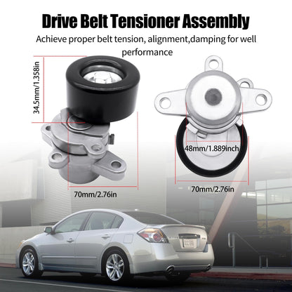 HiSport 39155 Belt Tensioner with Pulley Compatible with Nissan Altima 2007 2008 2009 2010 2011 2012, Maxima 2009-2014, Murano 2009-2014, Quest 2011-2013