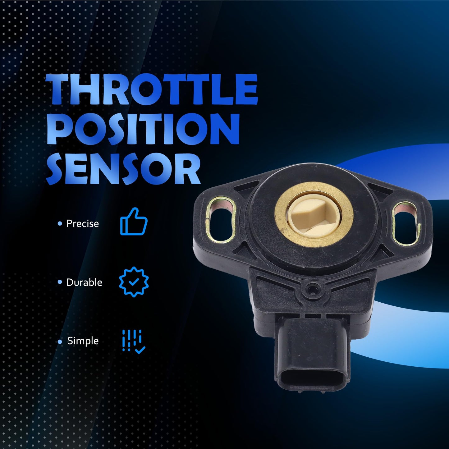 HiSport Throttle Position Sensor TPS - Compatible with Acura RSX Honda Civic CR-V Replaces 16402-REJ-003 16402-PWA-003