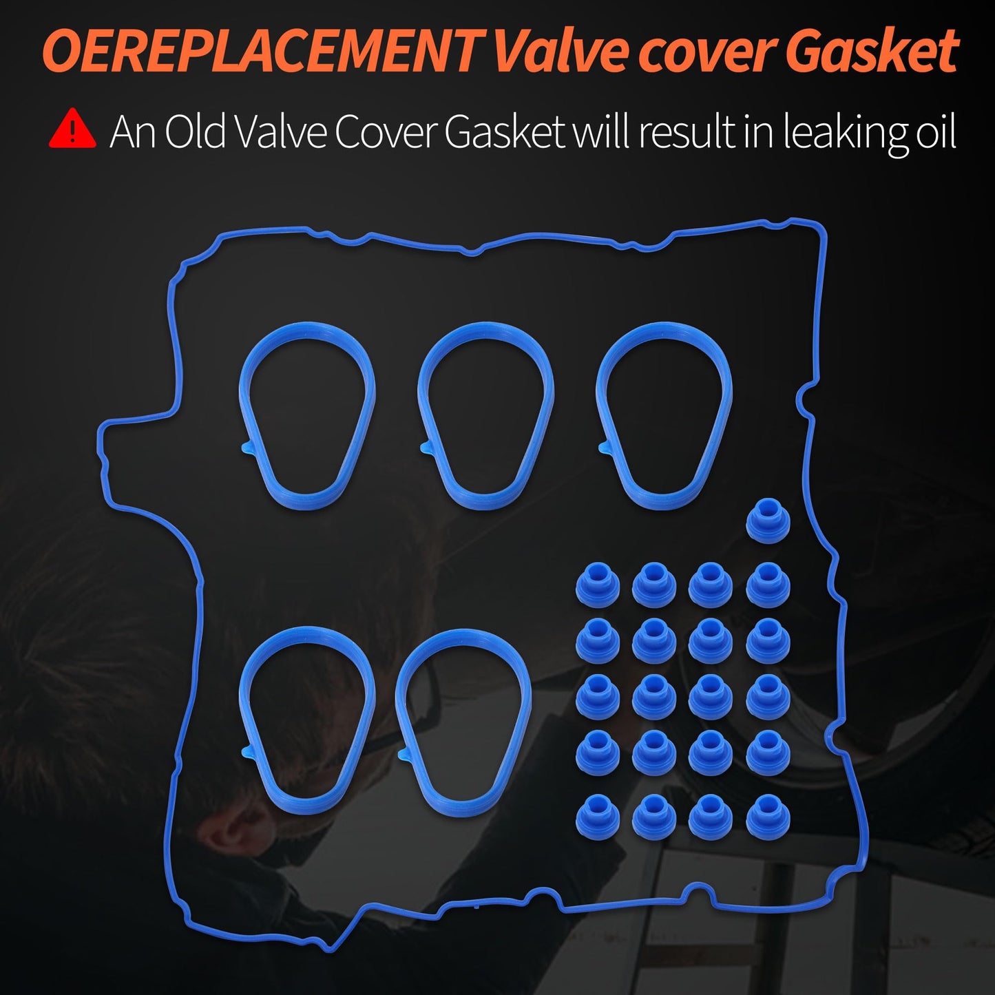 HiSport Valve Cover Gasket Set - Compatible with Chevy Colorado GMC Canyon Hummer H3 H3T Isuzu i-370 3.7L 2007-2012 - Replace VS50739R