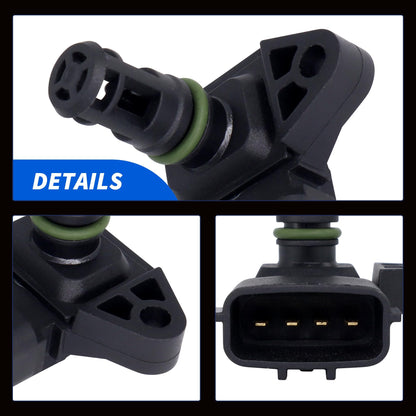 HiSport Intake Air Temperature Sensor - Compatible with Dodge Ram Diesel 2500 3500 4500 2007 2008 2009 2010 2011 2012 2013 2014 2015 2016 2017, Cummins M11 ISC ISL ISM ISX Replaces 5WK96803 2897332