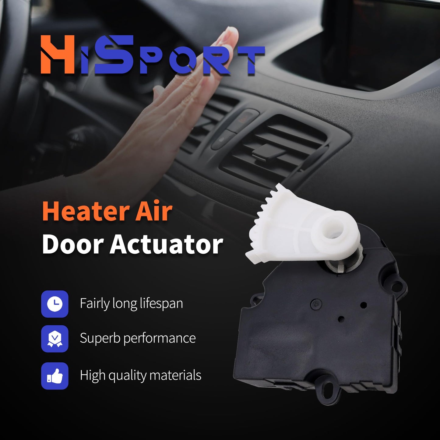 HiSport 604-110 HVAC Heater Blend Door Actuator - Compatible with Buick Rainier 2004-2007 GMC Envoy 2003-2009 Isuzu Ascender 2003-2008 Replaces 604110 52402610 89018675 89018384
