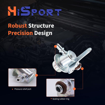 HiSport Fuel Injection Pressure Regulator PR4143 Replacement for Lexus ES300 1997-2001 for Toyota Avalon 1998-2001 Camry 1997-1998 Solara 1999-2003 Sienna 1998-2000, 3.5 Bar