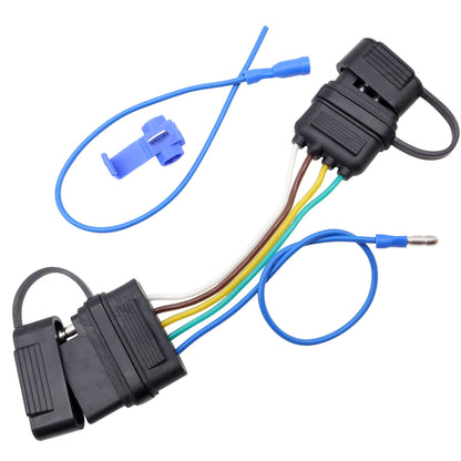 HiSport 4-Way to 5-Way Flat Trailer Wiring Adapter Compatible with Boat Trailer W/Surge Brakes
