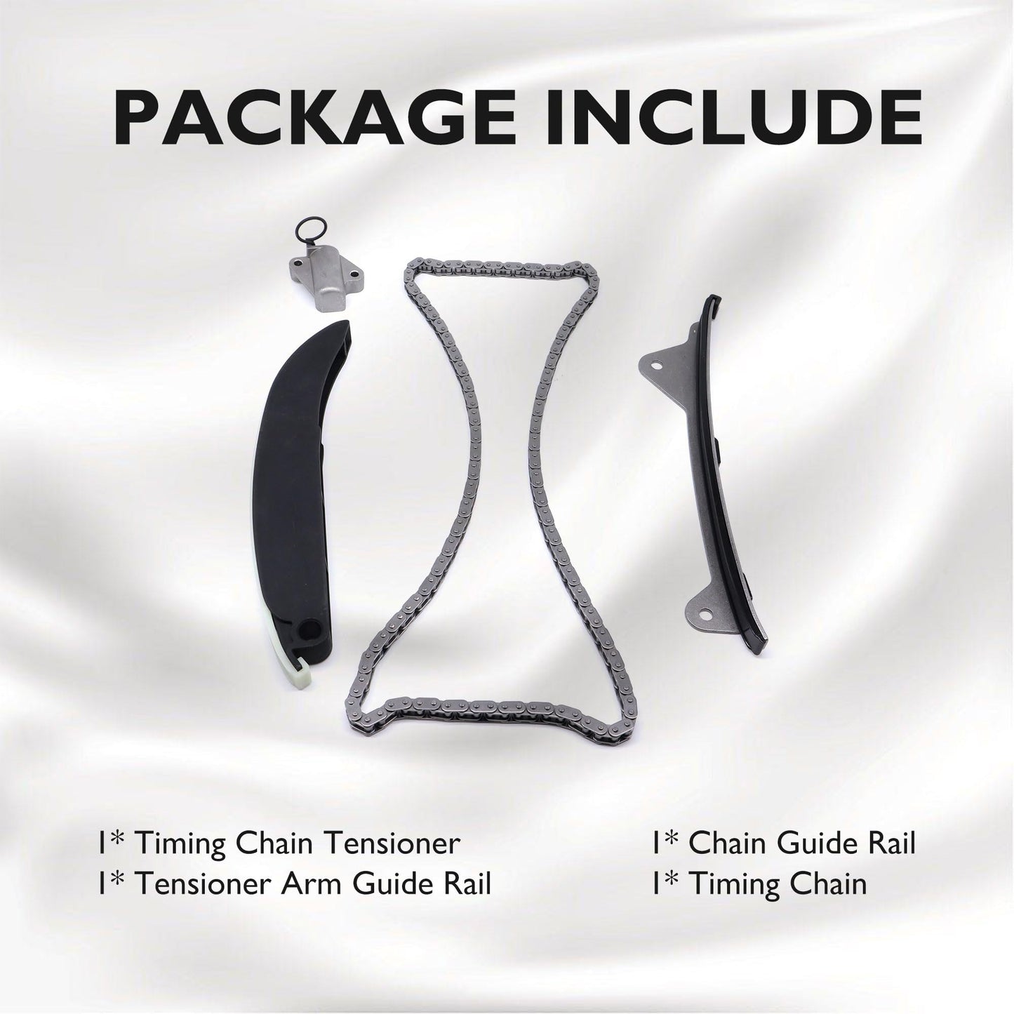 HiSport 24410-2E000 Engine Timing Chain Kit - Compatible with Kia Forte Forte5 2.0L l4 Compatible with Hyundai Kona Veloster Elantra 2.0L l4 Elantra 1.8L l4 2017-2022