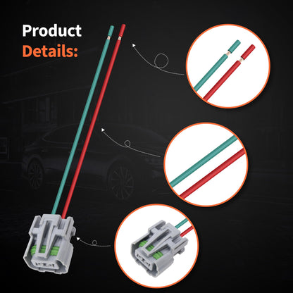 HiSport Fog Driving Light Socket Connector Wiring Harnesses 7U2Z14S411BA Compatible with Chevrolet Ford GMC Pontiac Saab Subaru, 19153187, 19168034, 19369113, S1744, S2391