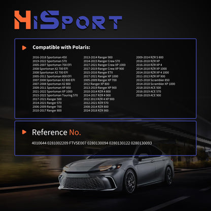 HiSport 4010644 Water Temperature Sensor - Compatible with Polaris Sportsman 570 700 EFI 800 EFI Scrambler Ranger 500 570 700 800 900 XP 1000 RZR 800 XP 900 570 ACE 570 EFI - Replace 0281002209