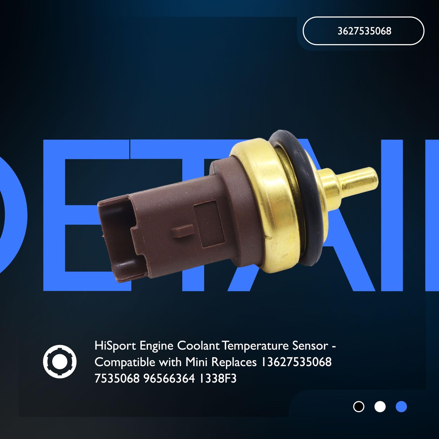 HiSport Engine Coolant Temperature Sensor - Compatible with Mini Replaces 13627535068 7535068 96566364 1338F3