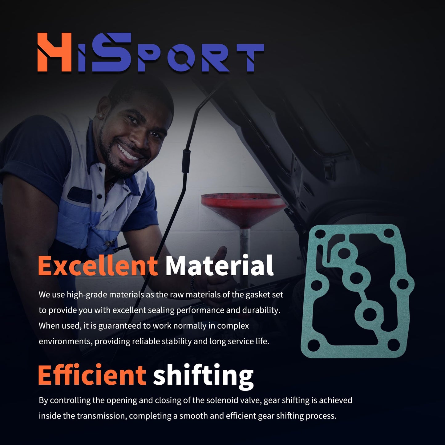 HiSport Transmission Linear Solenoid Gasket with O-Rings Seal Kit - Compatible with Honda Accord 1998-2007 Odyssey 1999-2006 Acura TL 1999-2006 CL 1998-2003 Replaces 28252-PAX-000 91301-PC9-003