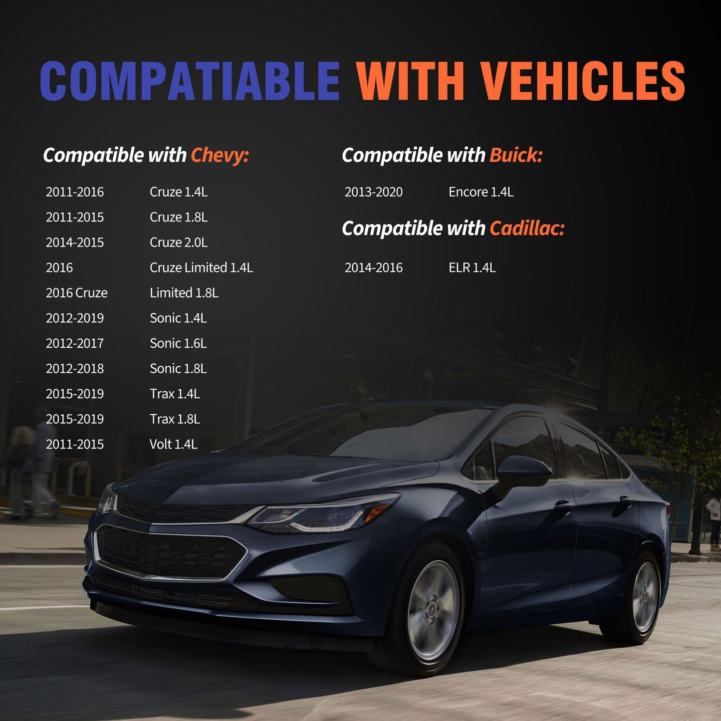 HiSport Valve Cover Gasket Set - Compatible with Buick Encore Compatible with Cadillac ELR Compatible with Chevy Cruze Limited Sonic Trax Volt 1.4L 1.6L 1.8L 2.0L 2011-2020 - Replace VS50807R