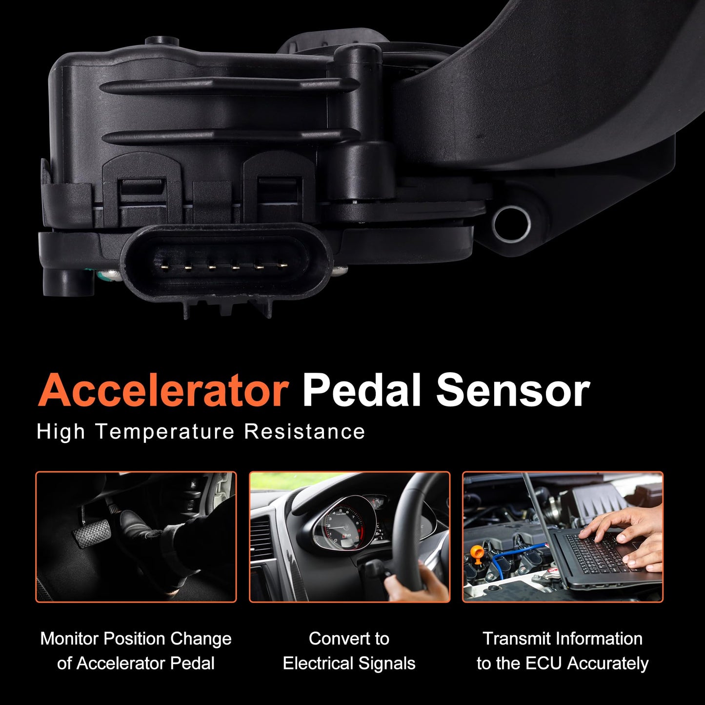 HiSport Acceleration Pedal with Position Sensor 25832864 699-105 15847349 Compatible with Cadillac Escalade & Chevrolet Avalanche Cheyenne Silverado Suburban Tahoe & GMC Sierra Yukon & Hummer H2