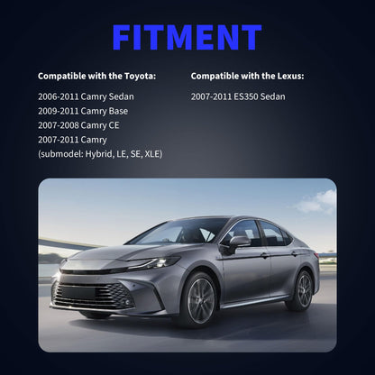 HiSport Front Driver and Passenger Side ABS Speed Sensor Set Replacement for Toyota Camry 2007-2011 V6 2.4L 2.5L 3.5L Base XLE LE Hybrid SE CE,Compatible with Lexus ES350 Sedan 2007-2011 2PCS