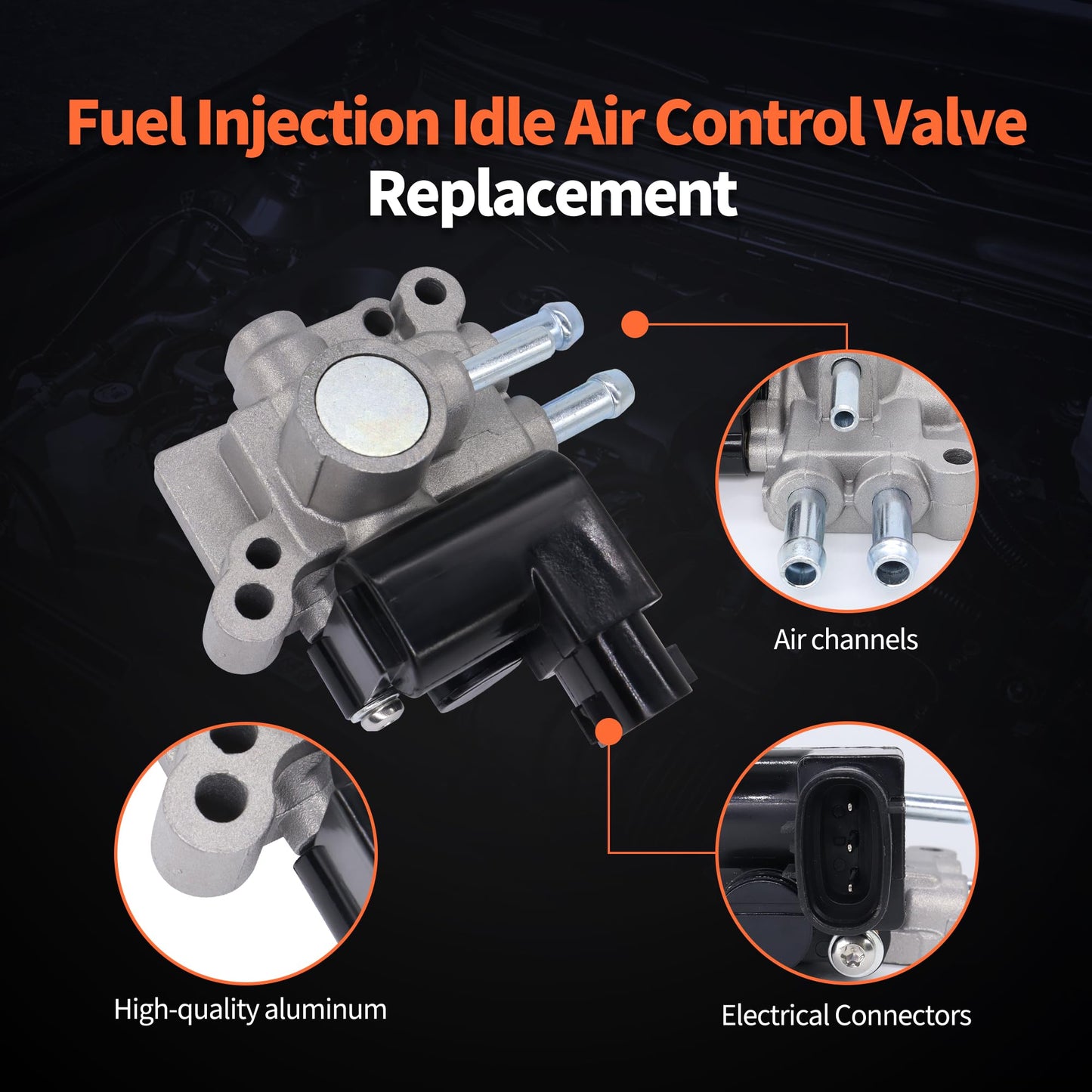 HiSport IAC Idle Air Control Valve With Gasket Compatible with Honda Accord 2.3L EX LX SE DX 1998-2002 Replace 36460PAAL21 AC271