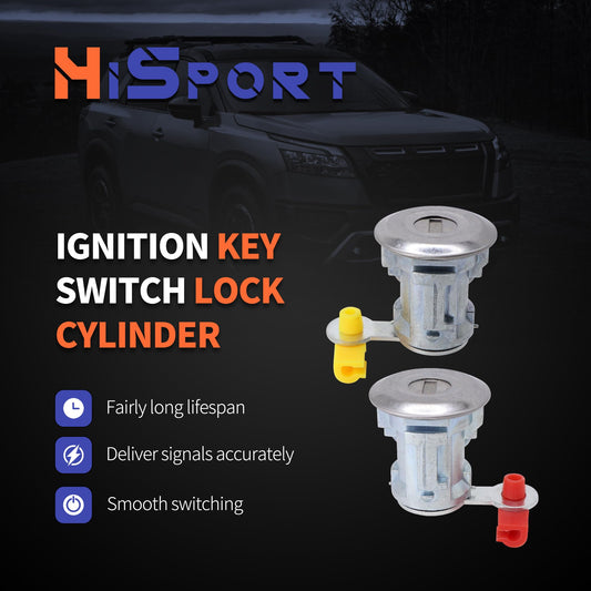 HiSport Door Lock Cylinder with 2 Keys DL-121 Compatible with Nissan Altima Frontier Pathfinder Xterra 1996¨C2004 3.3L 3.5L V6 2.5L 2.4L L4, H0600-3J125 H0601-3J125 H0600-3S500 H0600-3J185