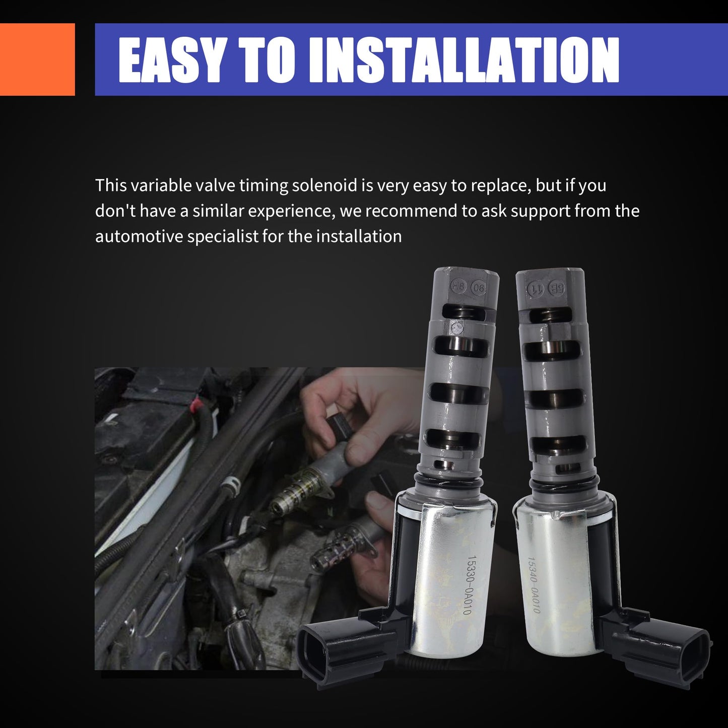 HiSport Variable Valve Timing Solenoid - VVT Actuator Oil Control Valve OCV Compatible with Lexus ES300 ES330 RX300 RX330 RX400H Toyota Avalon Camry Highlander Sienna Solara Left & Right