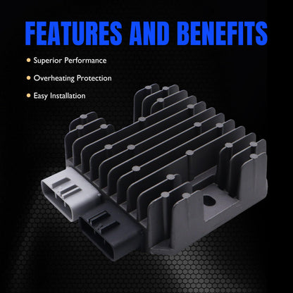 HiSport Voltage Regulator Rectifier - Compatible with Polaris General 1000 General 4 1000 General XP 1000 General XP 4 1000 Ranger 1000 Ranger 500 Ranger 570 - Replace 4014856 4014868