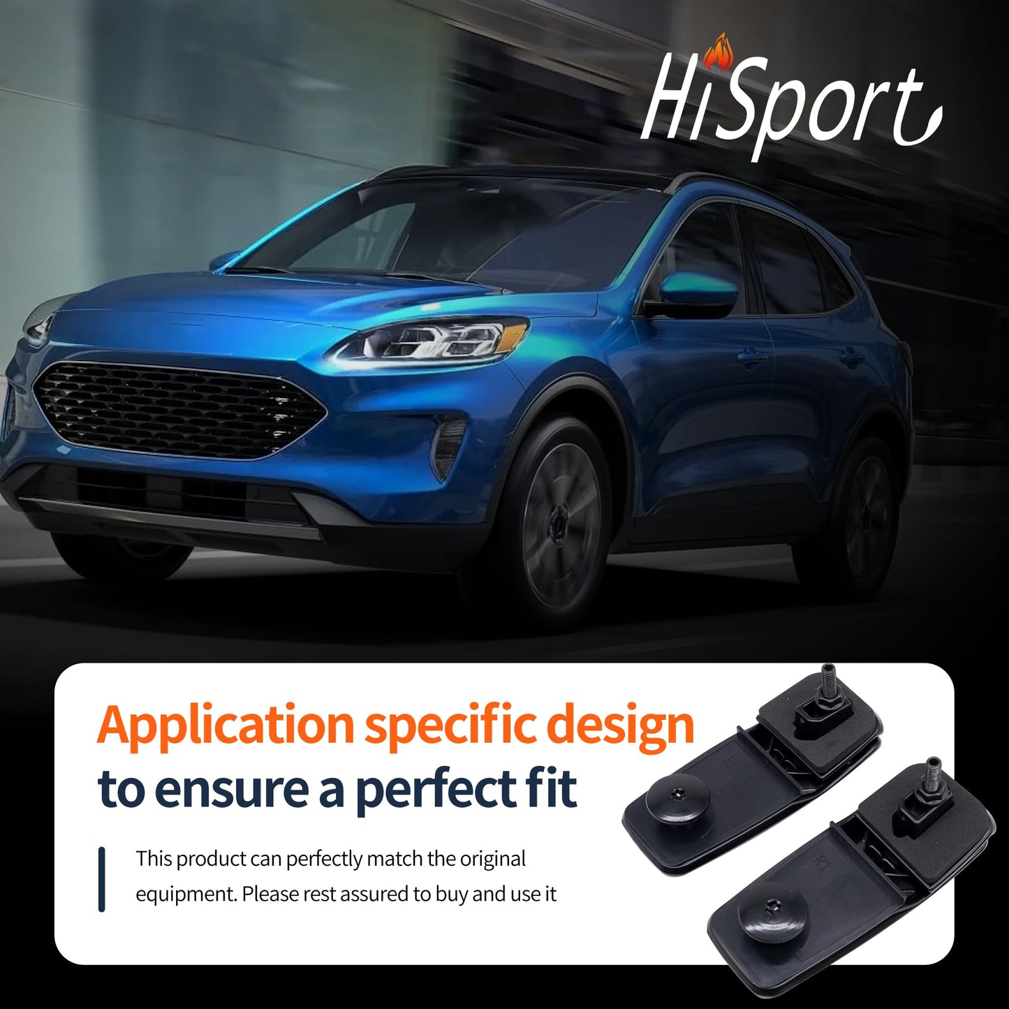 HiSport Rear Window Hinge Liftgate Glass Hinge Set Right & Left Pair - Compatible with Ford Escape 2008-2012 Mercury Mariner 2008-2011 Mazda Tribute 2008-2011 - Replace 8L8Z78420A68C 8L8Z78420A68D