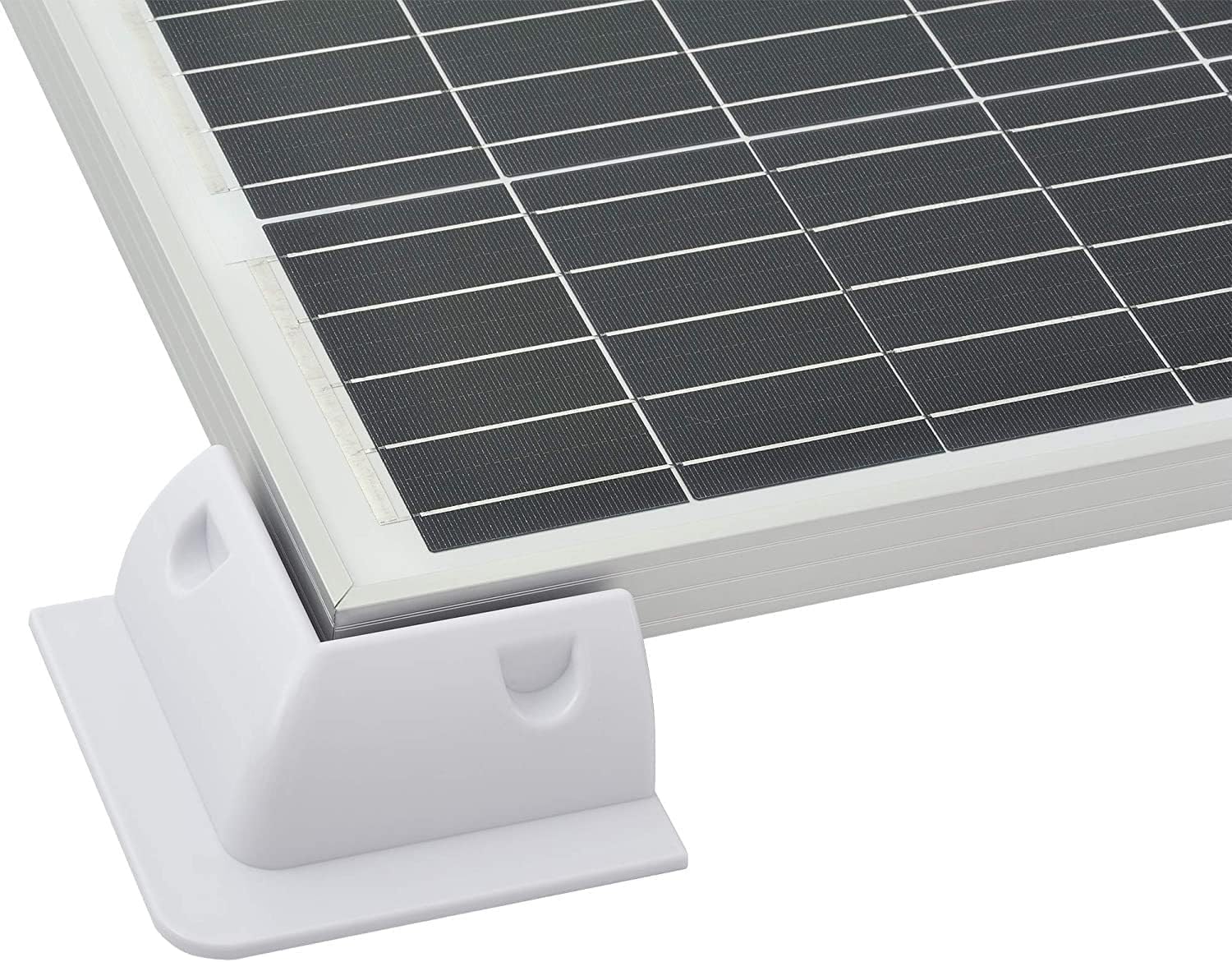 HISports 4 Stück Solarpanel-Montagehalterung, ABS-Solarmodul-Montagehalterung, weiß, 4 Ecken ohne Bohren, geeignet für Solarprojekte, Wohnmobile, Wohnwagen, Boote