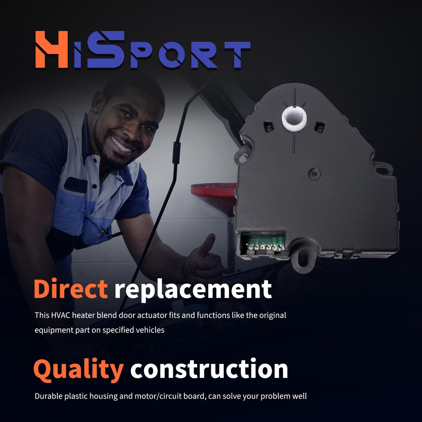 HiSport HVAC Air Door Actuator Compatible with Chevrolet Avalanche Cheyenne Silverado Sonora Suburban Tahoe & GMC Sierra Yukon & Cadillac Escalade & Hummer H2 604-112 15-73952