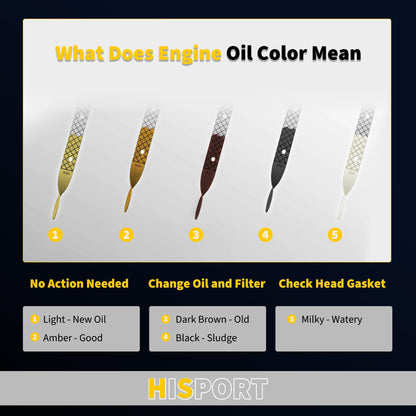 HiSport Engine Oil Dipstick - Compatible with Ford F150 F-150 Mustang 2011-2014 5.0L V8, Oil Level Dip Stick Replacement BR3Z6750A