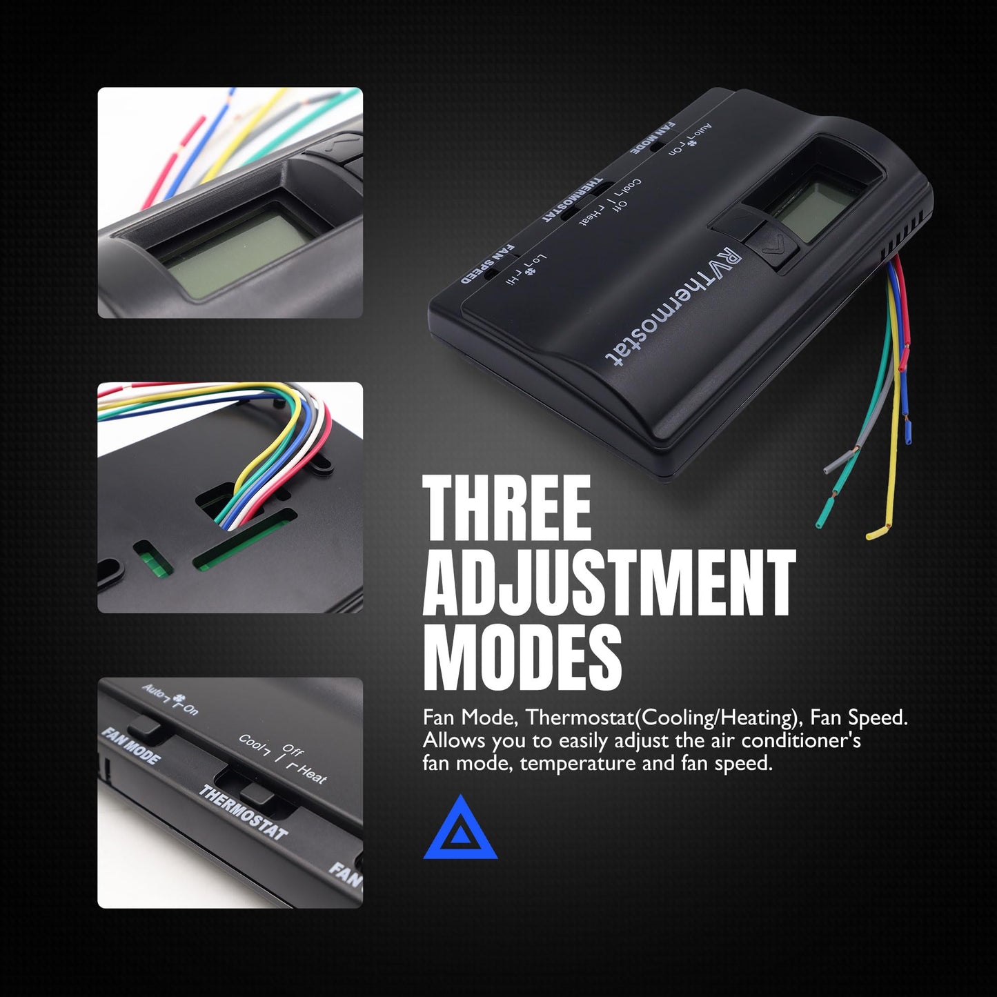HiSport Motorhome 83303862 Upgrade T-Stat Wall Digital Thermostat Replacement for Coleman Mach 8330-336 337 338 339 368 386 Digital Thermostat Heat/Cool Air Conditioner Digital