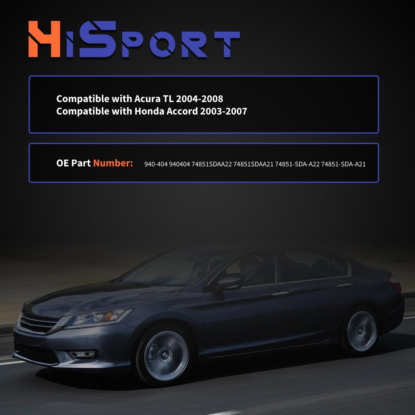 HiSport 74851-SDA-A22 Trunk Lock Latch Actuator - Compatible with Acura TL 2004-2008 Honda Accord 2003-2007 - Replace 940-404